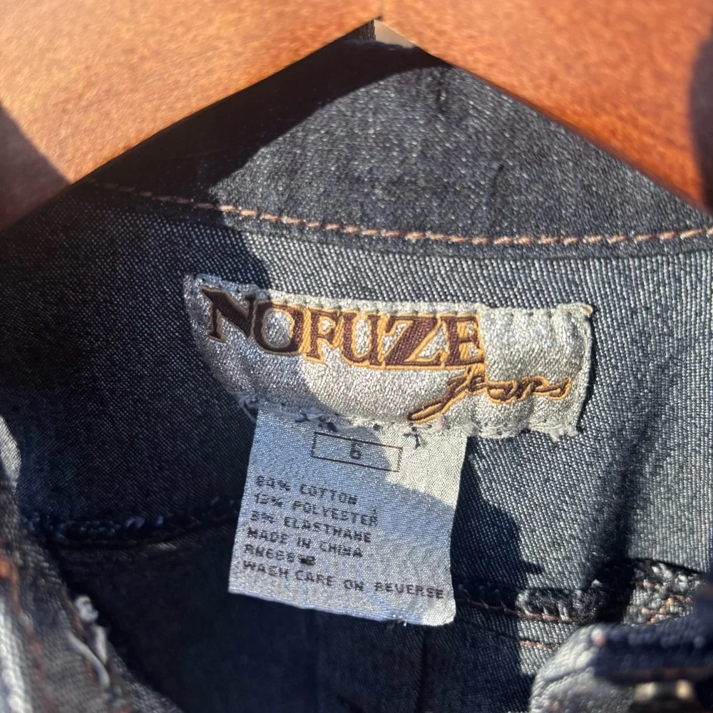 Dark Denim Vest with Button‎ Details